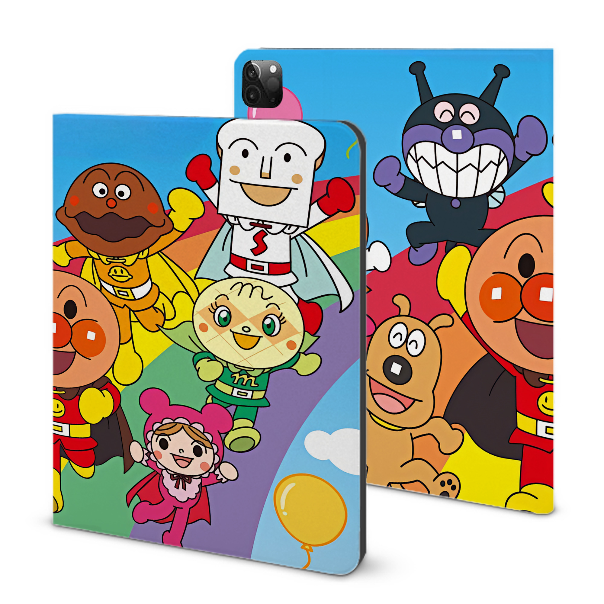 （画像用） アンパンマン Anpanman IPadケース ペンホルダー付き ブックスタイルデザイン